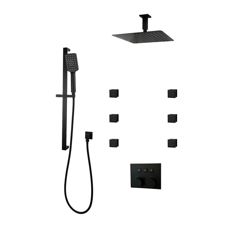 Three Way Thermostatic Shower System F58123-W16ASB6