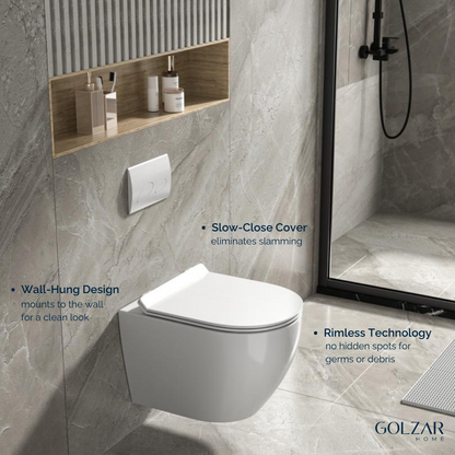 Alps Wall Hung Toilet KW-9003 - Complete Set With Geberit Carrier