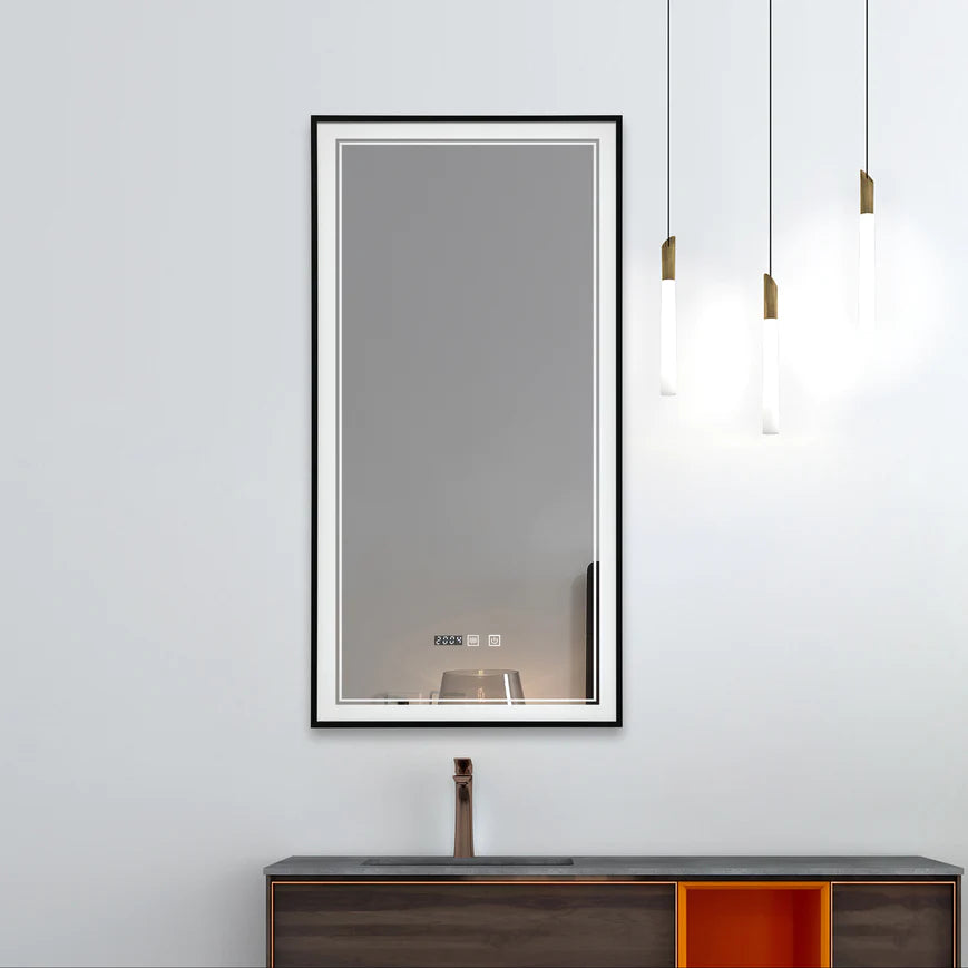 Kodaen Infinity Wood Framed Front-lit Bathroom LED Mirror 210 - Golzar Home