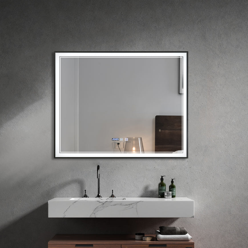 Kodaen Infinity Wood Framed Front-lit Bathroom LED Mirror 210 - Golzar Home