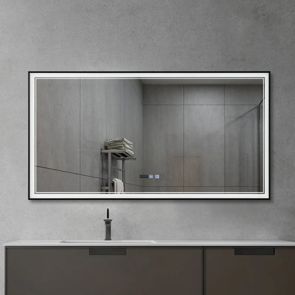 Kodaen Infinity Wood Framed Front-lit Bathroom LED Mirror 210 - Golzar Home