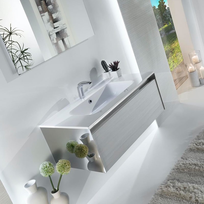 Valecano Collection-Single Sink Bathroom Vanity - Golzar Home