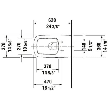 Duravit DuraStyle Wall Mounted Toilet White+Sensowash Autoflush toilet kit