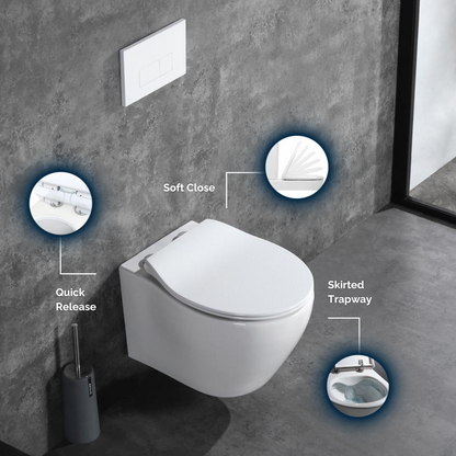 Alps Wall Hung Toilet 1.1/1.6 GPF KW-99046