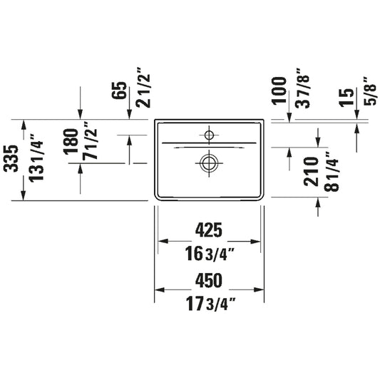 Duravit D-Neo Small Wall-Mount Sink