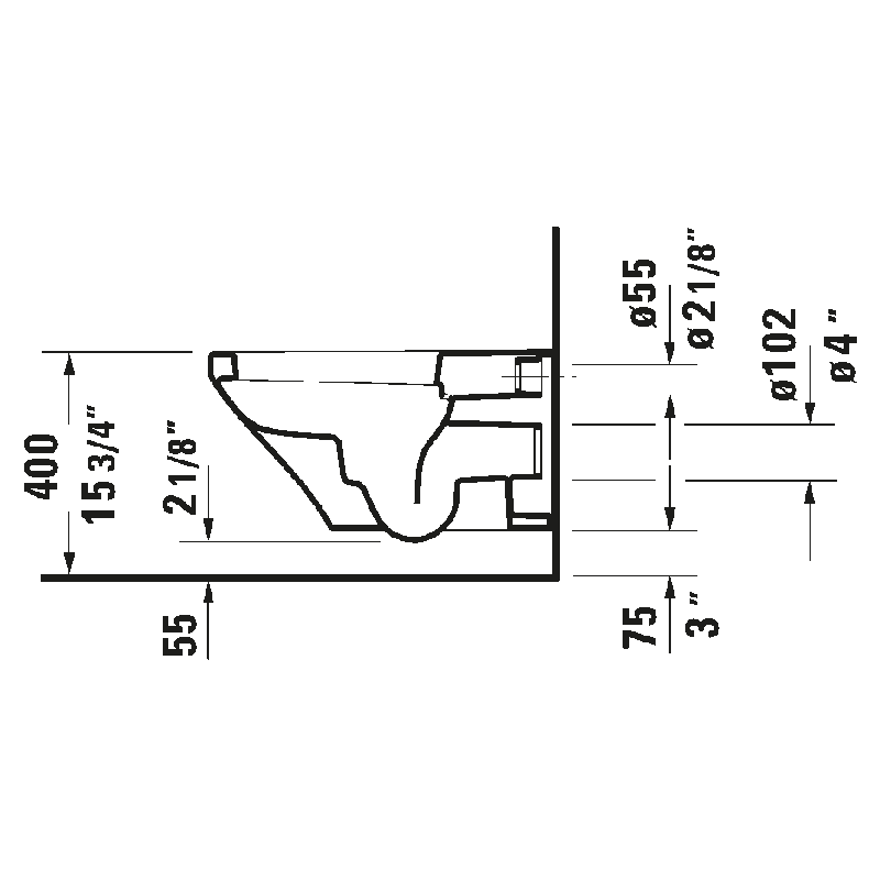 Duravit DuraStyle Wall Hung Toilet White