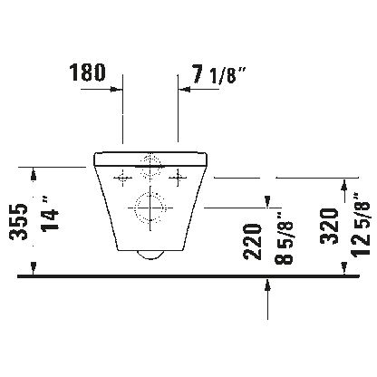 Duravit DuraStyle Wall Hung Toilet White