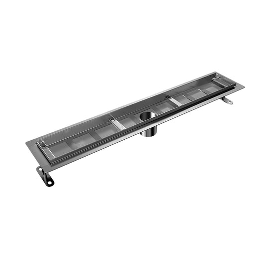 Linear stainless steel grutter rough-in 24"