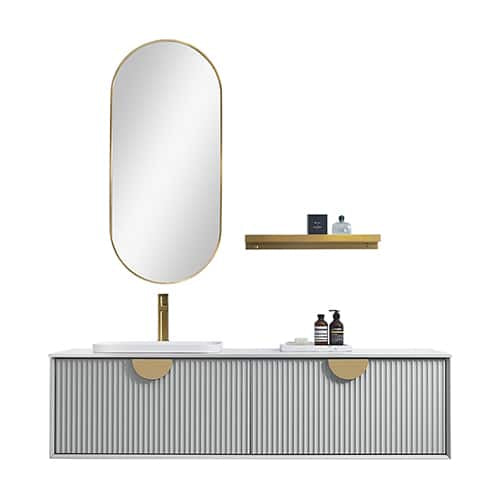 ORANS 63″ Single Bathroom Vanity with Rock board counter