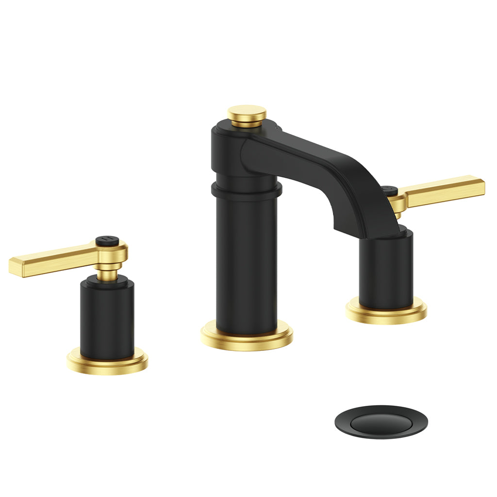 ZEHN 8-inch WIDESPREAD LAVATORY FAUCET WITH POP-UP DRAIN-Z1 LEVER