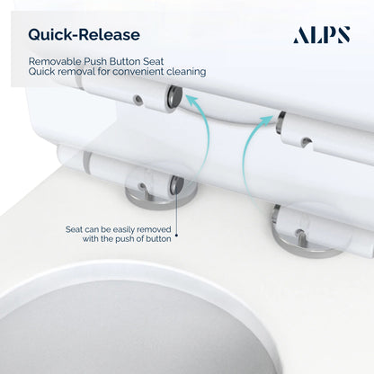 Alps Wall Hung Toilet KW99046 - Complete Set With Duravit Carrier