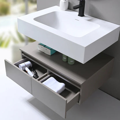 Wall-mount Single Sink Vanity WV5693M + BASIN5693