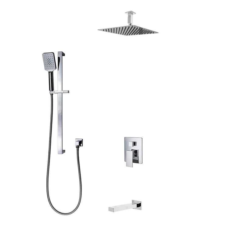 Three Way Pressure Balanced Shower System F55123-4C12ATS - Golzar Home