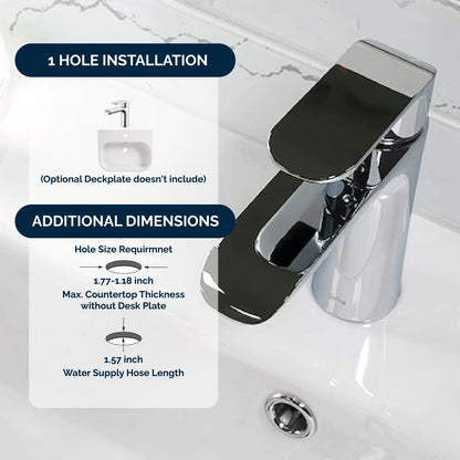 Melnick Single-Hole Bathroom Faucet by VISENTIN