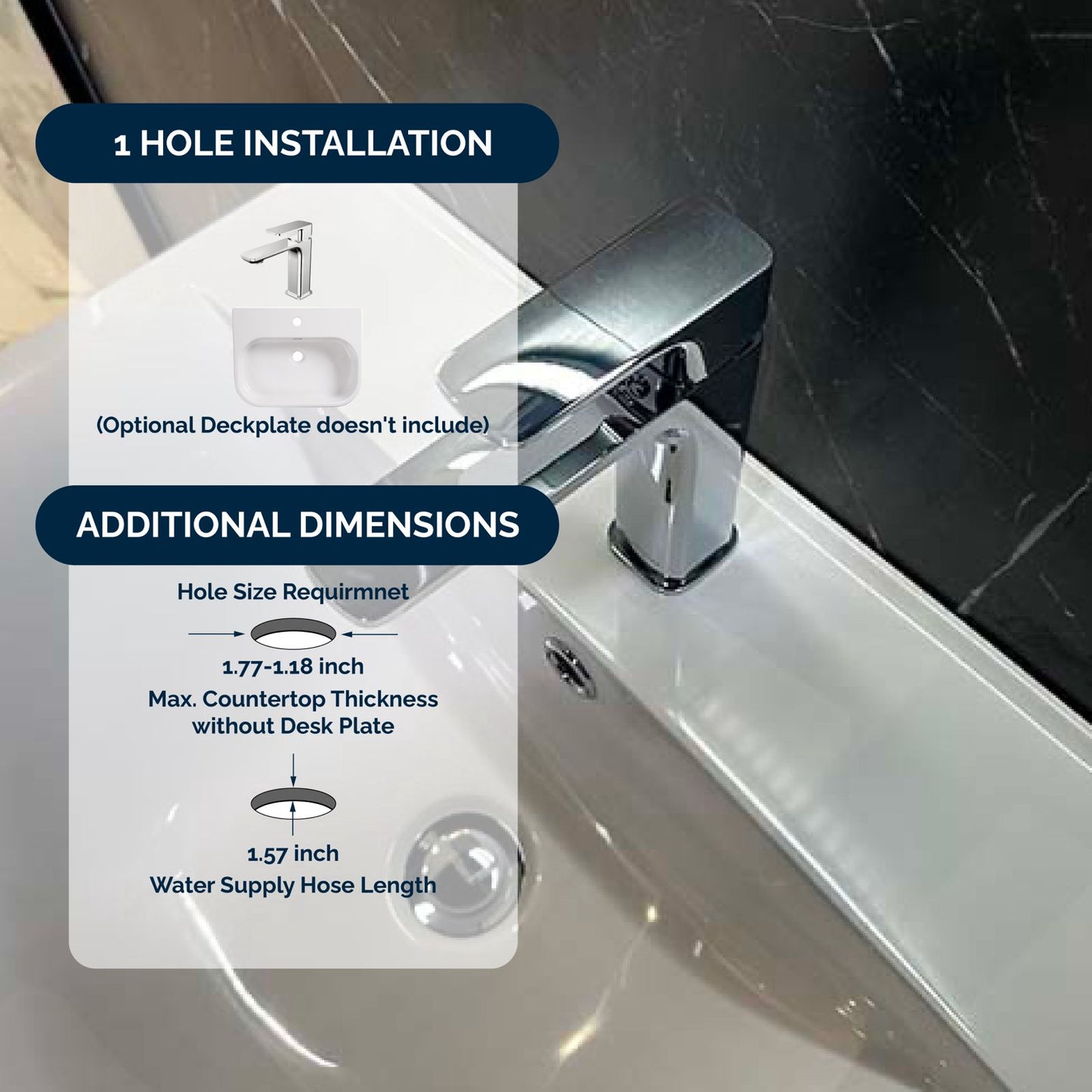 Tofino Single-Hole Bathroom Faucet by VISENTIN