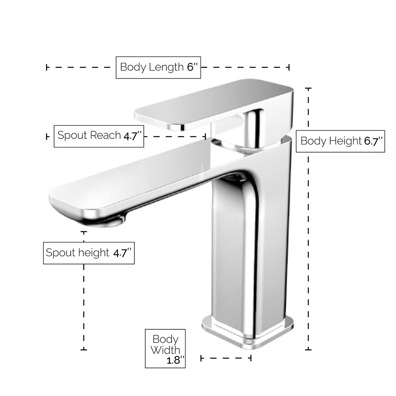 Tofino Single-Hole Bathroom Faucet by VISENTIN