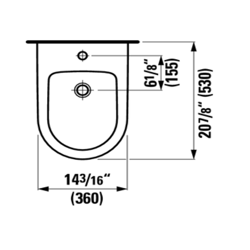 LAUFEN PRO Wall-mounted Bidet - H830952