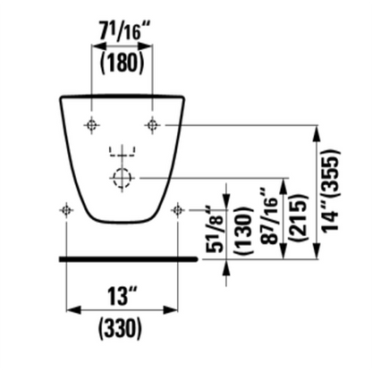 LAUFEN PRO Wall-mounted Bidet - H830952