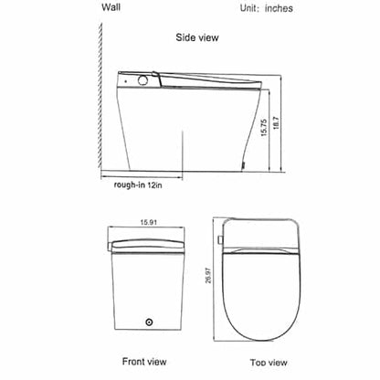 STREAMLINE Integrated Smart Toilet- SMT07GW-Y80