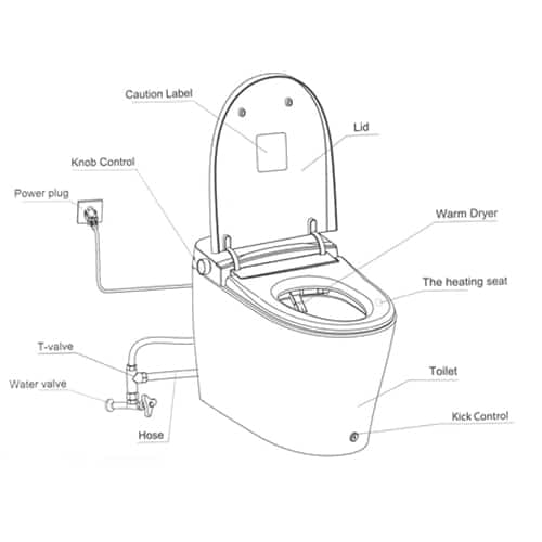 STREAMLINE Integrated Smart Toilet- SMT07GW-Y80