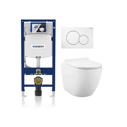 Alps Wall Hung Toilet KW-9003 - Complete Set With Geberit Carrier