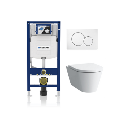 Laufen Kartell Wall Hung Toilet Complete Set Glossy White