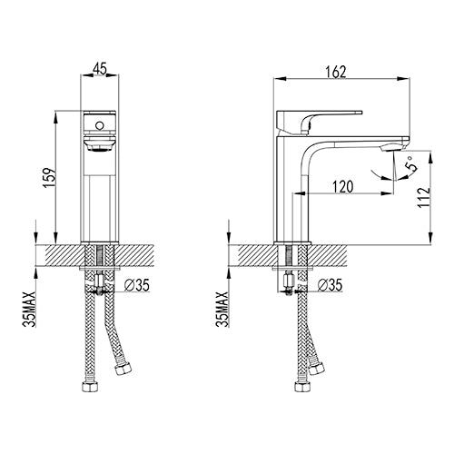 Single Hole Bathroom Faucet VS16398CR