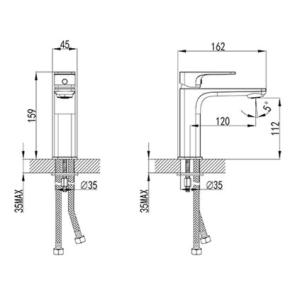 Single Hole Bathroom Faucet VS16398CR