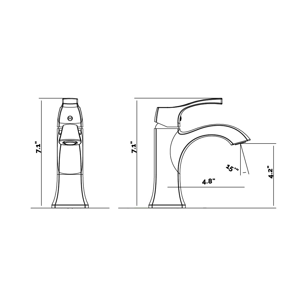 Single Hole Bathroom Faucet VS16412CR