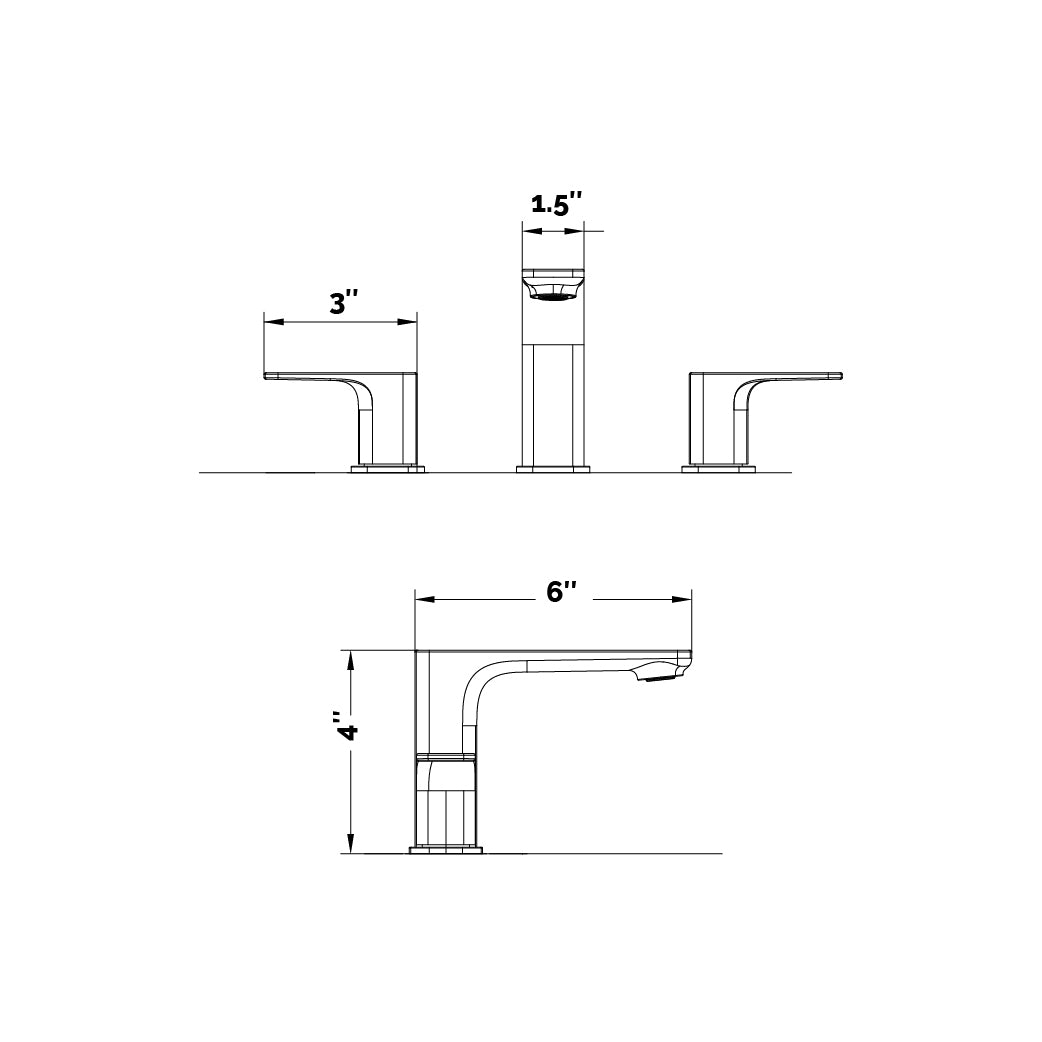 Widespread Bathroom Faucet VS17398CR - Golzar Home