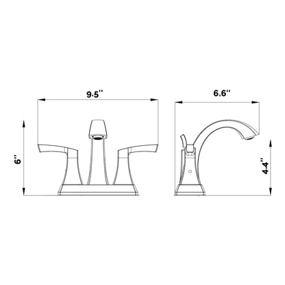 Victoria 2-Handle Centerset Bathroom Faucet by VISENTIN