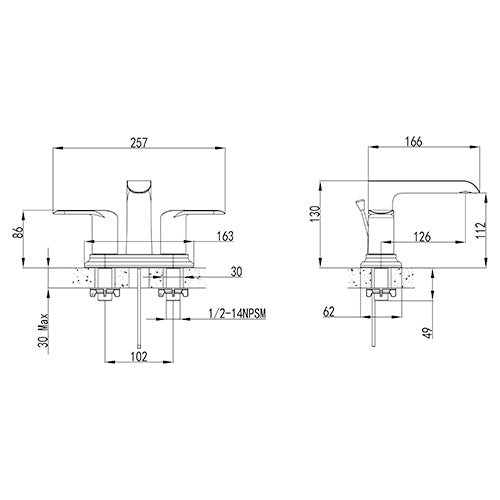 Melnick 2-Handle Centerset Bathroom Faucet by VISENTIN