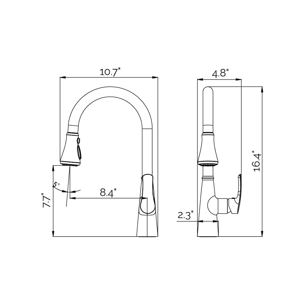 VISENTIN Modern Touch-less Kitchen Faucet