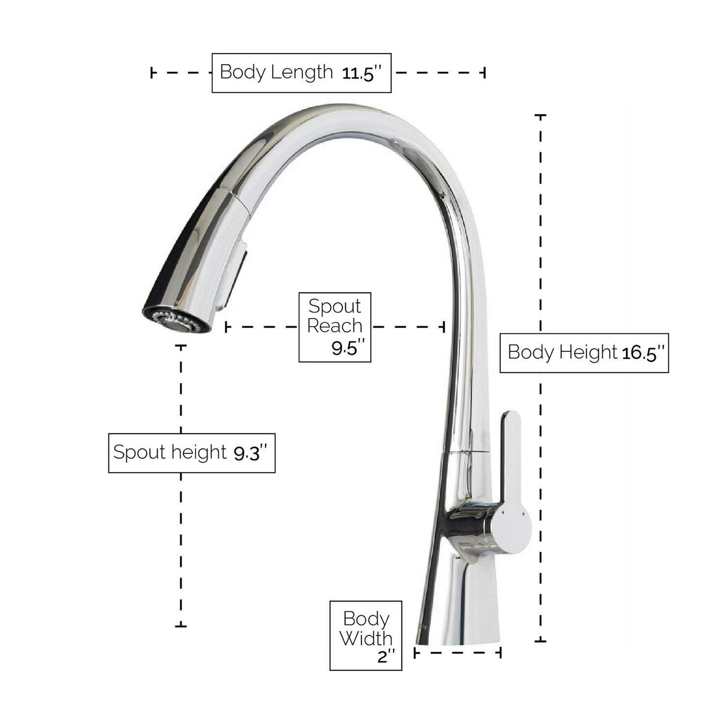 VISENTIN Modern Pull-Down Kitchen Faucet