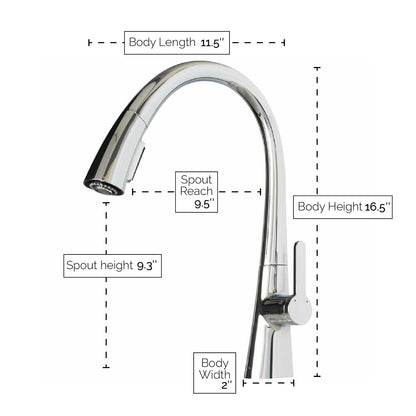 VISENTIN Modern Pull-Down Kitchen Faucet