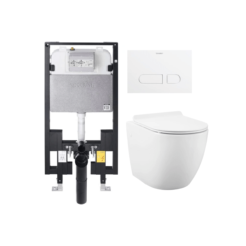 Alps Wall Hung Toilet KW9003 - Complete Set With Duravit Carrier - Golzar Home