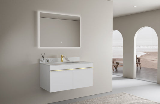 Beijing Single Sink Bathroom Vanity - Golzar Home