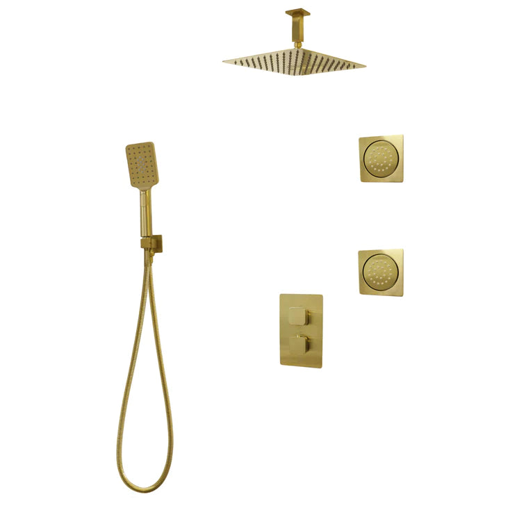 Three Way Thermostatic Shower System F57123-4C16BLB2 - Golzar Home