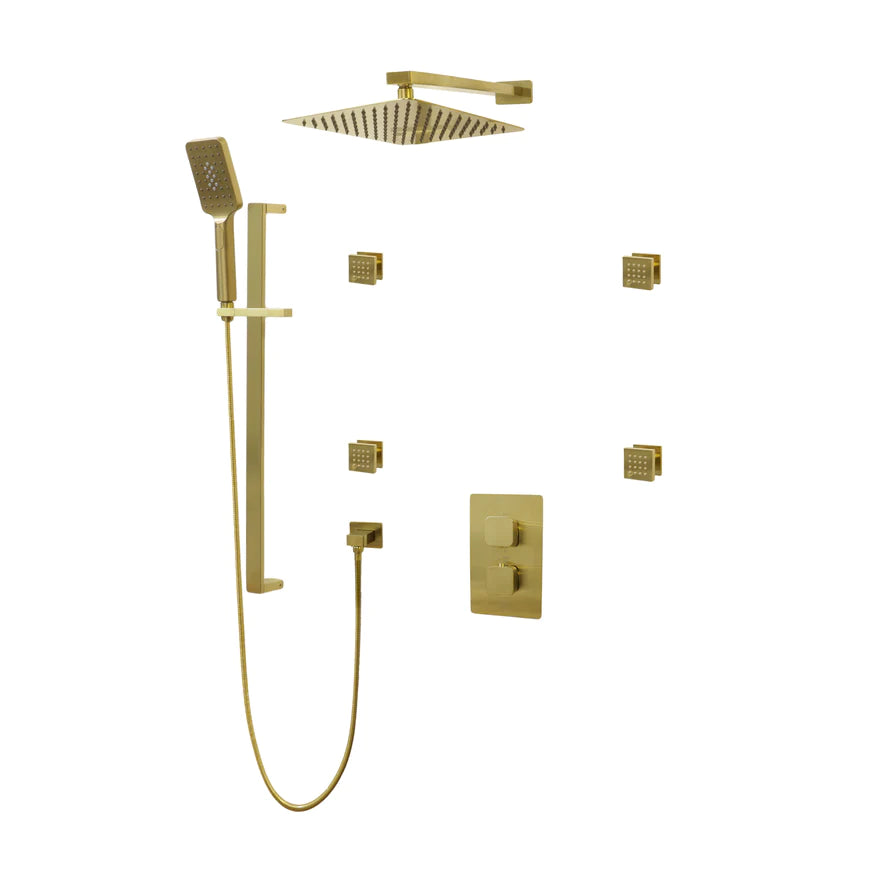 Three Way Thermostatic Shower System F57123-W16ASB4 - Golzar Home