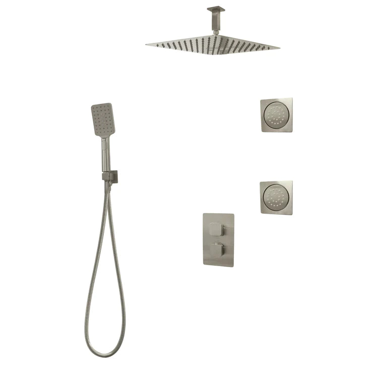 Three Way Thermostatic Shower System F57123-4C16BLB2 - Golzar Home