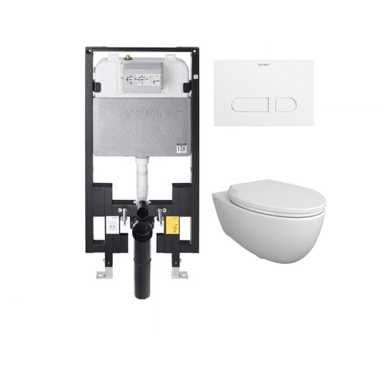 Bocchi Wall Hung Toilet - Complete Set White - Golzar Home