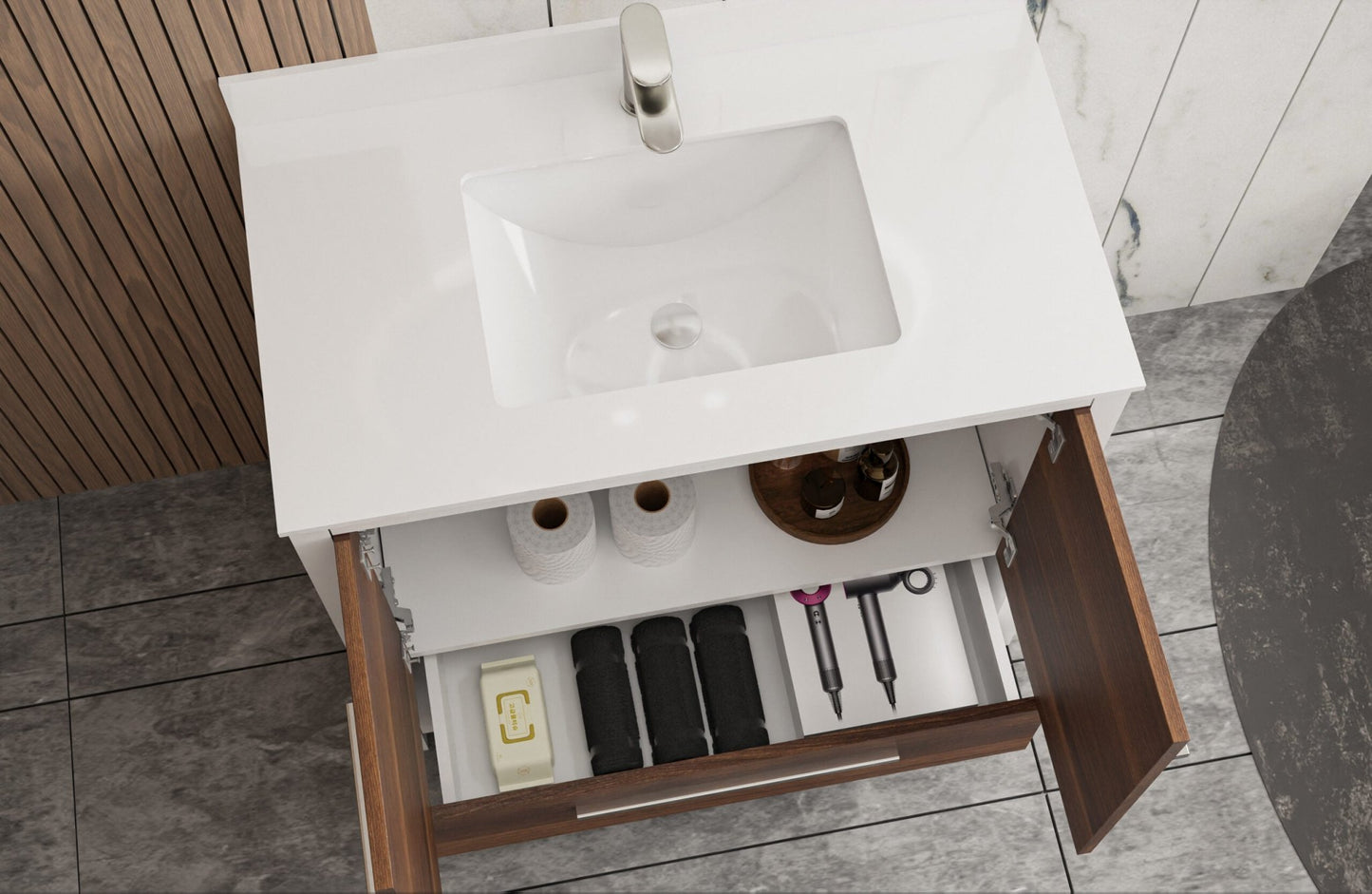 Cairo Single Sink Bathroom Vanity - Golzar Home