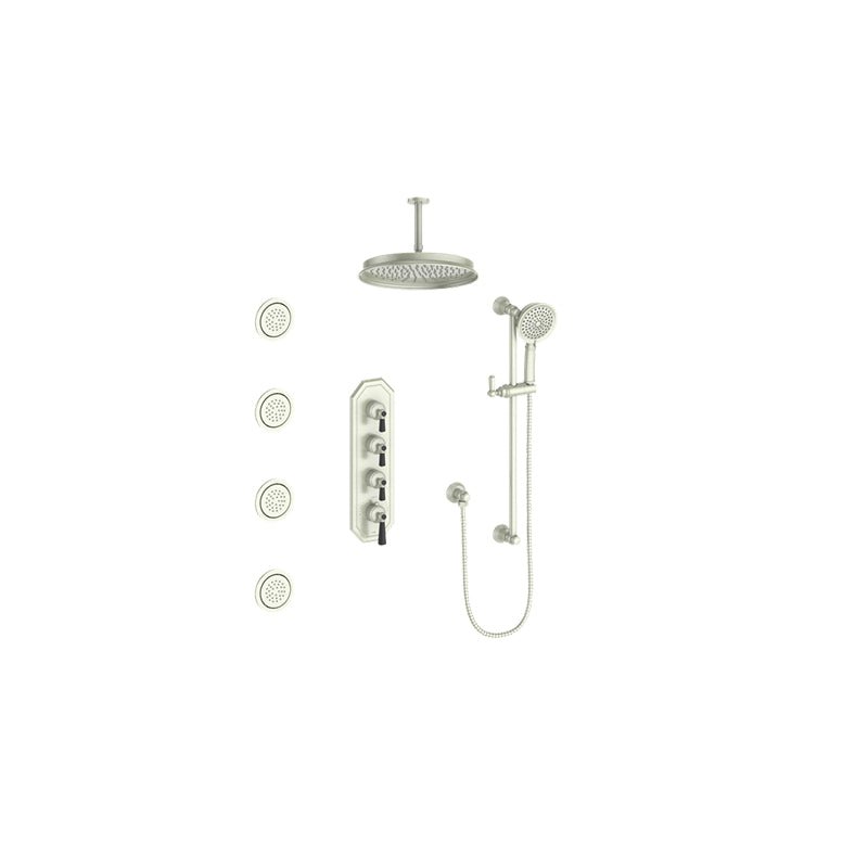 CARINTHIA 3/4 - inch HIGH - FLOW TH SHOWER KIT WITH BODY JETS AND 6 - inch CEILING ARM - Golzar Home