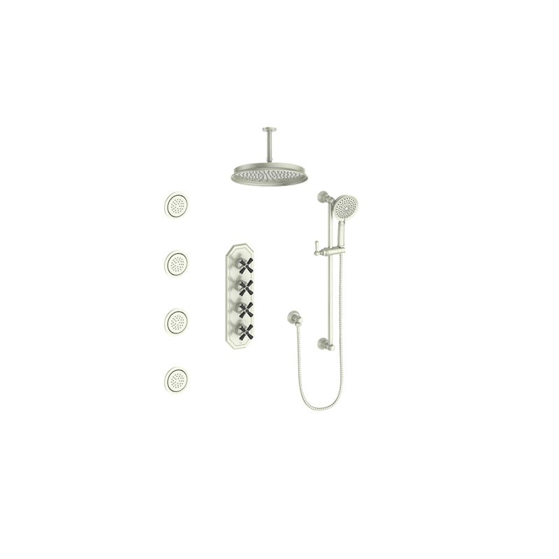 CARINTHIA 3/4 - inch HIGH - FLOW TH SHOWER KIT WITH BODY JETS AND 6 - inch CEILING ARM - Golzar Home