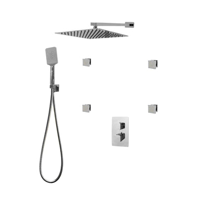 Three Way Thermostatic Shower System F57123-W16BSB4 - Golzar Home