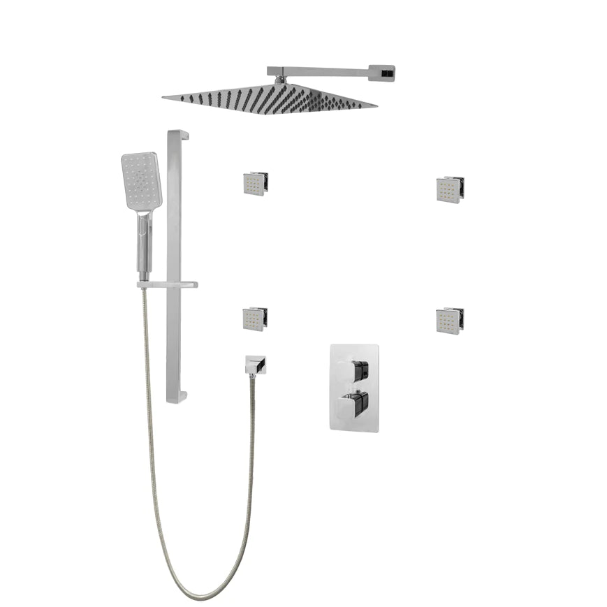 Three Way Thermostatic Shower System F57123-W16ASB4 - Golzar Home