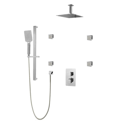 Three Way Thermostatic Shower System F57123-W16ASB4 - Golzar Home