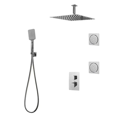 Three Way Thermostatic Shower System F57123-4C16BLB2 - Golzar Home