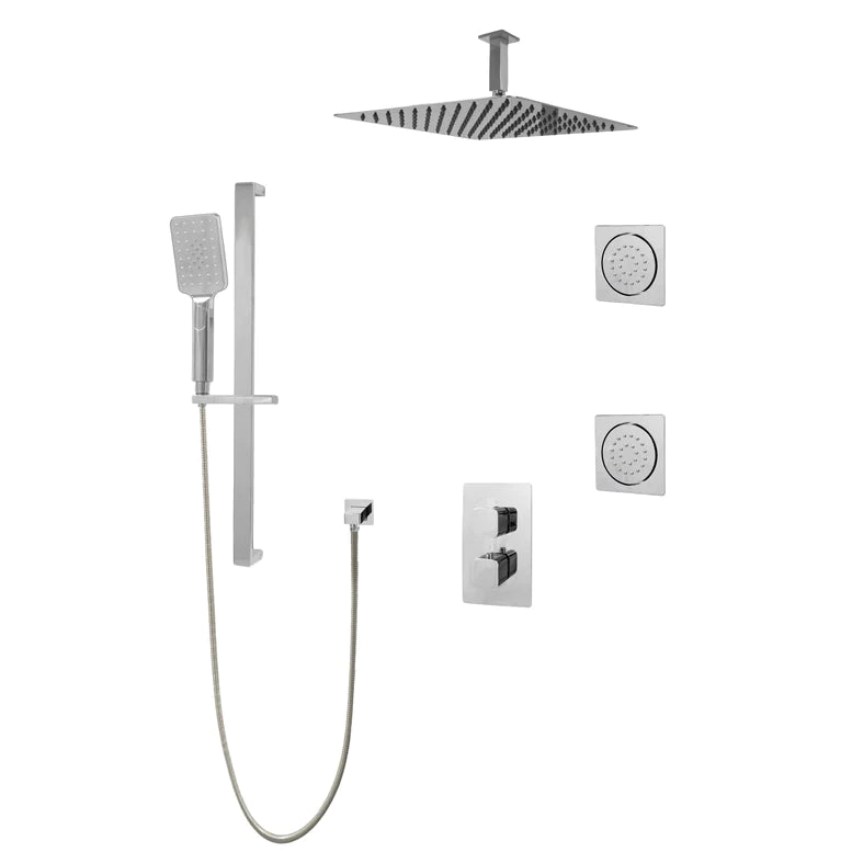 Three Way Thermostatic Shower System F57123-4C16ALB2 - Golzar Home