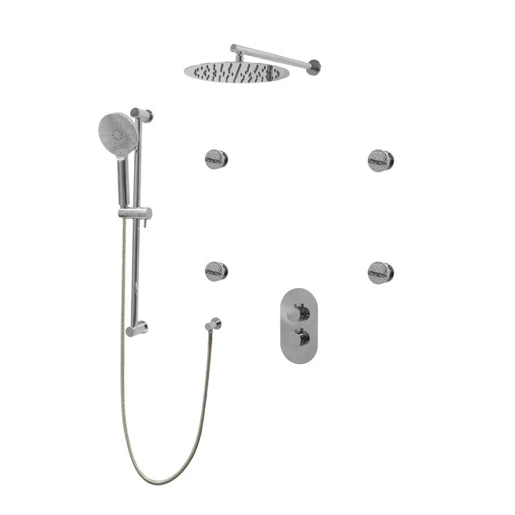 Three Way Thermostatic Shower System F57104-W12ASB4 - Golzar Home